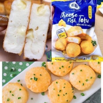 Đậu Hủ Phô Mai Tươi Viên Thả Lẩu Malaysia - Đậu Hũ Cá Phô Mai EB - 1KG (2 bịch)