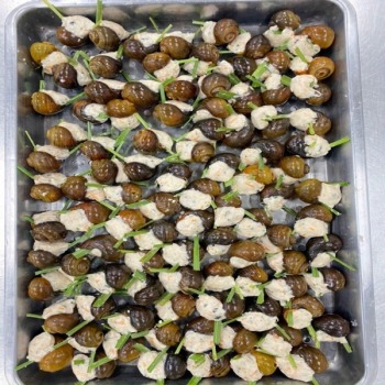 Ốc bươu nhồi thịt - khay 400g (11 con) Loại ngon.