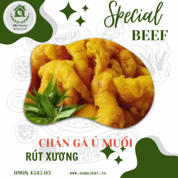 CHÂN GÀ RÚT XƯƠNG Ủ MUỐI - KHAY 500G