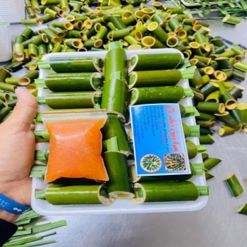 Ốc nhồi ống tre Tây Bắc - 1 vỉ 500g (20 ống)